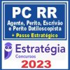 PC RR (Agente de Polícia; Escrivão e Perito Papiloscopista + Passo) Estratégia 2023